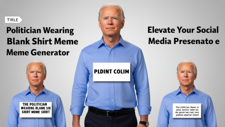 Politician Wearing Blank Shirt Meme Generator