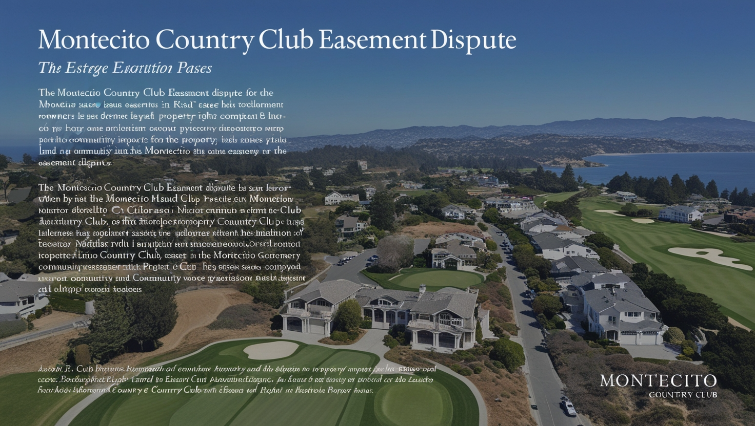 Montecito Country Club Easement Dispute