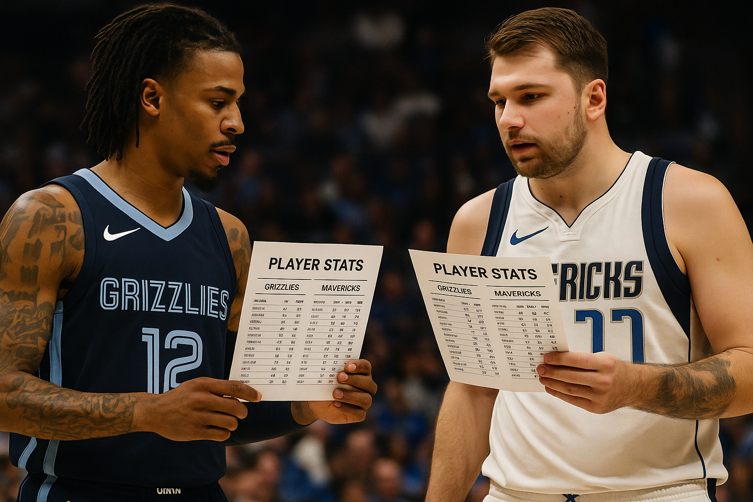 Memphis Grizzlies vs Dallas Mavericks Match Player Stats