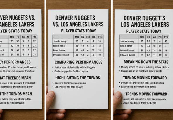 Nuggets vs Lakers Match Player Stats